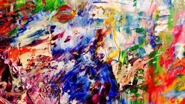 Renkli soyut arka plan duvar kağıdı. Modern motif görsel sanat. Yağlı boya karışımı. Moda el boyama bezi. Duvar dekorasyonu ve duvar resimleri fikri. 3 Boyutlu Doku.