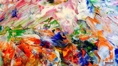 Renkli soyut arka plan duvar kağıdı. Modern motif görsel sanat. Yağlı boya karışımı. Moda el boyama bezi. Duvar dekorasyonu ve duvar resimleri fikri. 3 Boyutlu Doku.