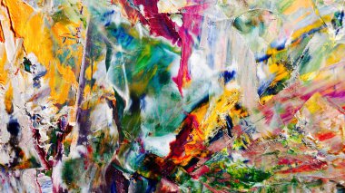 Renkli soyut arka plan duvar kağıdı. Modern motif görsel sanat. Yağlı boya karışımı. Moda el boyama bezi. Duvar dekorasyonu ve duvar resimleri fikri. 3 Boyutlu Doku.