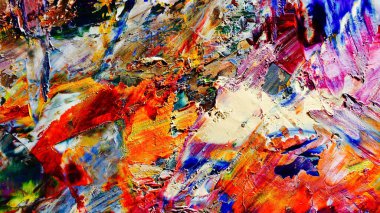 Renkli soyut arka plan duvar kağıdı. Modern motif görsel sanat. Yağlı boya karışımı. Moda el boyama bezi. Duvar dekorasyonu ve duvar resimleri fikri. 3 Boyutlu Doku.