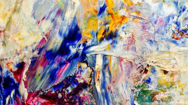 Renkli soyut arka plan duvar kağıdı. Modern motif görsel sanat. Yağlı boya karışımı. Moda el boyama bezi. Duvar dekorasyonu ve duvar resimleri fikri. 3 Boyutlu Doku.