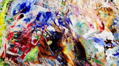 Renkli soyut arka plan duvar kağıdı. Modern motif görsel sanat. Yağlı boya karışımı. Moda el boyama bezi. Duvar dekorasyonu ve duvar resimleri fikri. 3 Boyutlu Doku.