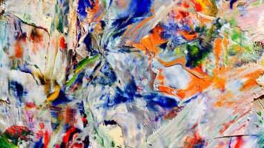 Renkli soyut arka plan duvar kağıdı. Modern motif görsel sanat. Yağlı boya karışımı. Moda el boyama bezi. Duvar dekorasyonu ve duvar resimleri fikri. 3 Boyutlu Doku.