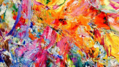 Renkli soyut arka plan duvar kağıdı. Modern motif görsel sanat. Yağlı boya karışımı. Moda el boyama bezi. Duvar dekorasyonu ve duvar resimleri fikri. 3 Boyutlu Doku.