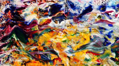 Renkli soyut arka plan duvar kağıdı. Modern motif görsel sanat. Yağlı boya karışımı. Moda el boyama bezi. Duvar dekorasyonu ve duvar resimleri fikri. 3 Boyutlu Doku.