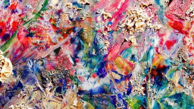 Renkli soyut arka plan duvar kağıdı. Modern motif görsel sanat. Yağlı boya karışımı. Moda el boyama bezi. Duvar dekorasyonu ve duvar resimleri fikri. 3 Boyutlu Doku.