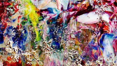 Renkli soyut arka plan duvar kağıdı. Modern motif görsel sanat. Yağlı boya karışımı. Moda el boyama bezi. Duvar dekorasyonu ve duvar resimleri fikri. 3 Boyutlu Doku.