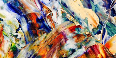 Renkli soyut arka plan duvar kağıdı. Modern motif görsel sanat. Yağlı boya karışımı. Moda el boyama bezi. Duvar dekorasyonu ve duvar resimleri fikri. 3 Boyutlu Doku