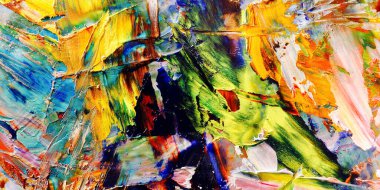 Renkli soyut arka plan duvar kağıdı. Modern motif görsel sanat. Yağlı boya karışımı. Moda el boyama bezi. Duvar dekorasyonu ve duvar resimleri fikri. 3 Boyutlu Doku