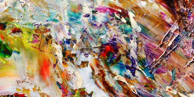 Renkli soyut arka plan duvar kağıdı. Modern motif görsel sanat. Yağlı boya karışımı. Moda el boyama bezi. Duvar dekorasyonu ve duvar resimleri fikri. 3 Boyutlu Doku