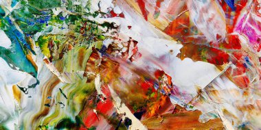 Renkli soyut arka plan duvar kağıdı. Modern motif görsel sanat. Yağlı boya karışımı. Moda el boyama bezi. Duvar dekorasyonu ve duvar resimleri fikri. 3 Boyutlu Doku