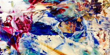 Renkli soyut arka plan duvar kağıdı. Modern motif görsel sanat. Yağlı boya karışımı. Moda el boyama bezi. Duvar dekorasyonu ve duvar resimleri fikri. 3 Boyutlu Doku