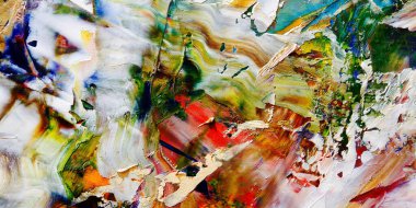 Renkli soyut arka plan duvar kağıdı. Modern motif görsel sanat. Yağlı boya karışımı. Moda el boyama bezi. Duvar dekorasyonu ve duvar resimleri fikri. 3 Boyutlu Doku