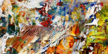 Renkli soyut arka plan duvar kağıdı. Modern motif görsel sanat. Yağlı boya karışımı. Moda el boyama bezi. Duvar dekorasyonu ve duvar resimleri fikri. 3 Boyutlu Doku