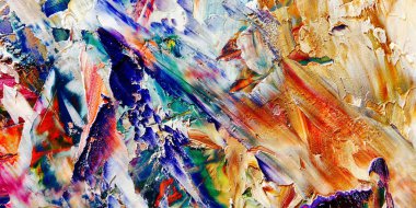 Renkli soyut arka plan duvar kağıdı. Modern motif görsel sanat. Yağlı boya karışımı. Moda el boyama bezi. Duvar dekorasyonu ve duvar resimleri fikri. 3 Boyutlu Doku