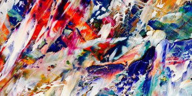 Renkli soyut arka plan duvar kağıdı. Modern motif görsel sanat. Yağlı boya karışımı. Moda el boyama bezi. Duvar dekorasyonu ve duvar resimleri fikri. 3 Boyutlu Doku.