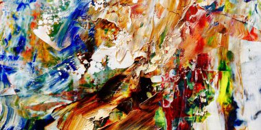 Renkli soyut arka plan duvar kağıdı. Modern motif görsel sanat. Yağlı boya karışımı. Moda el boyama bezi. Duvar dekorasyonu ve duvar resimleri fikri. 3 Boyutlu Doku.