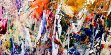 Renkli soyut arka plan duvar kağıdı. Modern motif görsel sanat. Yağlı boya karışımı. Moda el boyama bezi. Duvar dekorasyonu ve duvar resimleri fikri. 3 Boyutlu Doku.