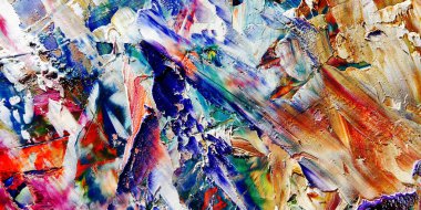 Renkli soyut arka plan duvar kağıdı. Modern motif görsel sanat. Yağlı boya karışımı. Moda el boyama bezi. Duvar dekorasyonu ve duvar resimleri fikri. 3 Boyutlu Doku.