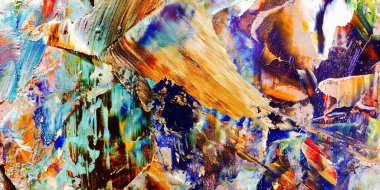 Renkli soyut arka plan duvar kağıdı. Modern motif görsel sanat. Yağlı boya karışımı. Moda el boyama bezi. Duvar dekorasyonu ve duvar resimleri fikri. 3 Boyutlu Doku