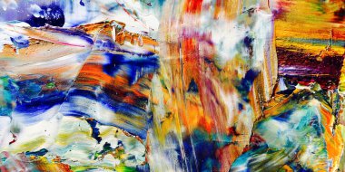 Renkli soyut arka plan duvar kağıdı. Modern motif görsel sanat. Yağlı boya karışımı. Moda el boyama bezi. Duvar dekorasyonu ve duvar resimleri fikri. 3 Boyutlu Doku