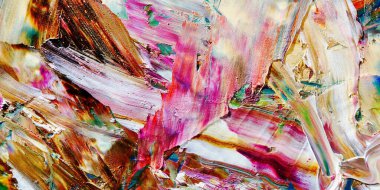 Renkli soyut arka plan duvar kağıdı. Modern motif görsel sanat. Yağlı boya karışımı. Moda el boyama bezi. Duvar dekorasyonu ve duvar resimleri fikri. 3 Boyutlu Doku