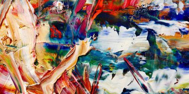 Renkli soyut arka plan duvar kağıdı. Modern motif görsel sanat. Yağlı boya karışımı. Moda el boyama bezi. Duvar dekorasyonu ve duvar resimleri fikri. 3 Boyutlu Doku