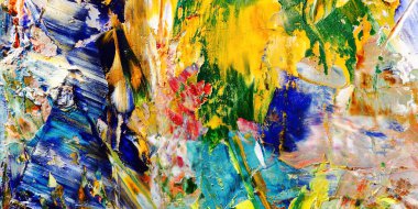 Renkli soyut arka plan duvar kağıdı. Modern motif görsel sanat. Yağlı boya karışımı. Moda el boyama bezi. Duvar dekorasyonu ve duvar resimleri fikri. 3 Boyutlu Doku