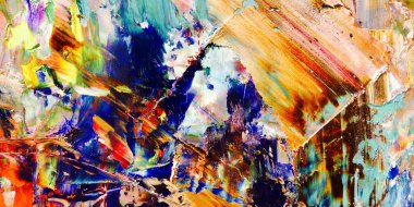 Renkli soyut arka plan duvar kağıdı. Modern motif görsel sanat. Yağlı boya karışımı. Moda el boyama bezi. Duvar dekorasyonu ve duvar resimleri fikri. 3 Boyutlu Doku