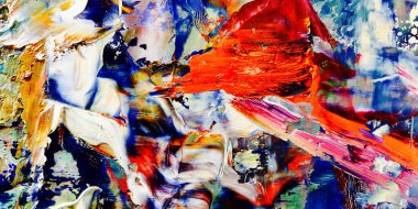 Renkli soyut arka plan duvar kağıdı. Modern motif görsel sanat. Yağlı boya karışımı. Moda el boyama bezi. Duvar dekorasyonu ve duvar resimleri fikri. 3 Boyutlu Doku