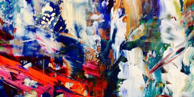 Renkli soyut arka plan duvar kağıdı. Modern motif görsel sanat. Yağlı boya karışımı. Moda el boyama bezi. Duvar dekorasyonu ve duvar resimleri fikri. 3 Boyutlu Doku