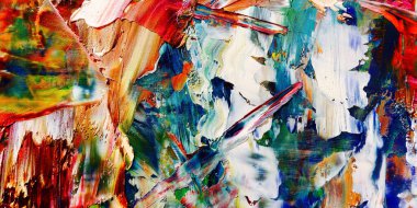 Renkli soyut arka plan duvar kağıdı. Modern motif görsel sanat. Yağlı boya karışımı. Moda el boyama bezi. Duvar dekorasyonu ve duvar resimleri fikri. 3 Boyutlu Doku