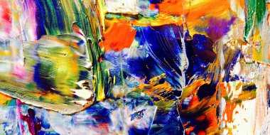 Renkli soyut arka plan duvar kağıdı. Modern motif görsel sanat. Yağlı boya karışımı. Moda el boyama bezi. Duvar dekorasyonu ve duvar resimleri fikri. 3 Boyutlu Doku