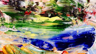 Renkli soyut arka plan duvar kağıdı. Modern motif görsel sanat. Yağlı boya karışımı. Moda el boyama bezi. Duvar dekorasyonu ve duvar resimleri fikri. 3 Boyutlu Doku.