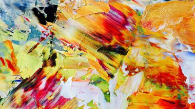 Renkli soyut arka plan duvar kağıdı. Modern motif görsel sanat. Yağlı boya karışımı. Moda el boyama bezi. Duvar dekorasyonu ve duvar resimleri fikri. 3 Boyutlu Doku.