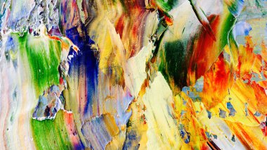 Renkli soyut arka plan duvar kağıdı. Modern motif görsel sanat. Yağlı boya karışımı. Moda el boyama bezi. Duvar dekorasyonu ve duvar resimleri fikri. 3 Boyutlu Doku.