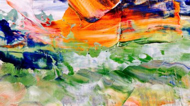 Renkli soyut arka plan duvar kağıdı. Modern motif görsel sanat. Yağlı boya karışımı. Moda el boyama bezi. Duvar dekorasyonu ve duvar resimleri fikri. 3 Boyutlu Doku.