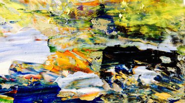 Renkli soyut arka plan duvar kağıdı. Modern motif görsel sanat. Yağlı boya karışımı. Moda el boyama bezi. Duvar dekorasyonu ve duvar resimleri fikri. 3 Boyutlu Doku.