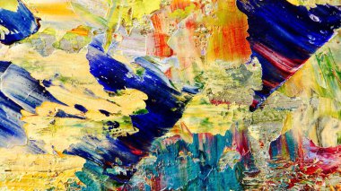 Renkli soyut arka plan duvar kağıdı. Modern motif görsel sanat. Yağlı boya karışımı. Moda el boyama bezi. Duvar dekorasyonu ve duvar resimleri fikri. 3 Boyutlu Doku.