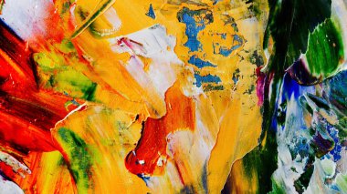 Renkli soyut arka plan duvar kağıdı. Modern motif görsel sanat. Yağlı boya karışımı. Moda el boyama bezi. Duvar dekorasyonu ve duvar resimleri fikri. 3 Boyutlu Doku.