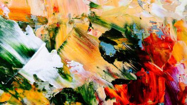 Renkli soyut arka plan duvar kağıdı. Modern motif görsel sanat. Yağlı boya karışımı. Moda el boyama bezi. Duvar dekorasyonu ve duvar resimleri fikri. 3 Boyutlu Doku.