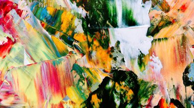 Renkli soyut arka plan duvar kağıdı. Modern motif görsel sanat. Yağlı boya karışımı. Moda el boyama bezi. Duvar dekorasyonu ve duvar resimleri fikri. 3 Boyutlu Doku.