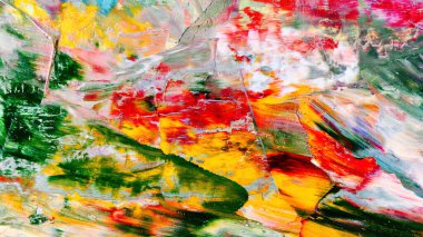 Renkli soyut arka plan duvar kağıdı. Modern motif görsel sanat. Yağlı boya karışımı. Moda el boyama bezi. Duvar dekorasyonu ve duvar resimleri fikri. 3 Boyutlu Doku.