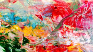 Renkli soyut arka plan duvar kağıdı. Modern motif görsel sanat. Yağlı boya karışımı. Moda el boyama bezi. Duvar dekorasyonu ve duvar resimleri fikri. 3 Boyutlu Doku.