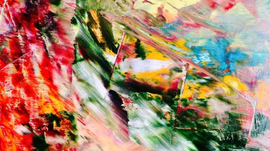 Renkli soyut arka plan duvar kağıdı. Modern motif görsel sanat. Yağlı boya karışımı. Moda el boyama bezi. Duvar dekorasyonu ve duvar resimleri fikri. 3 Boyutlu Doku.