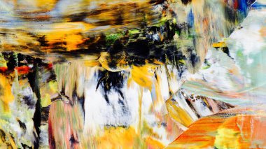 Renkli soyut arka plan duvar kağıdı. Modern motif görsel sanat. Yağlı boya karışımı. Moda el boyama bezi. Duvar dekorasyonu ve duvar resimleri fikri. 3 Boyutlu Doku.