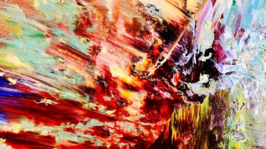 Renkli soyut arka plan duvar kağıdı. Modern motif görsel sanat. Yağlı boya karışımı. Moda el boyama bezi. Duvar dekorasyonu ve duvar resimleri fikri. 3 Boyutlu Doku.