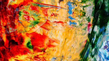 Renkli soyut arka plan duvar kağıdı. Modern motif görsel sanat. Yağlı boya karışımı. Moda el boyama bezi. Duvar dekorasyonu ve duvar resimleri fikri. 3 Boyutlu Doku.