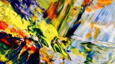 Renkli soyut arka plan duvar kağıdı. Modern motif görsel sanat. Yağlı boya karışımı. Moda el boyama bezi. Duvar dekorasyonu ve duvar resimleri fikri. 3 Boyutlu Doku.