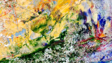 Renkli soyut arka plan duvar kağıdı. Modern motif görsel sanat. Yağlı boya karışımı. Moda el boyama bezi. Duvar dekorasyonu ve duvar resimleri fikri. 3 Boyutlu Doku.